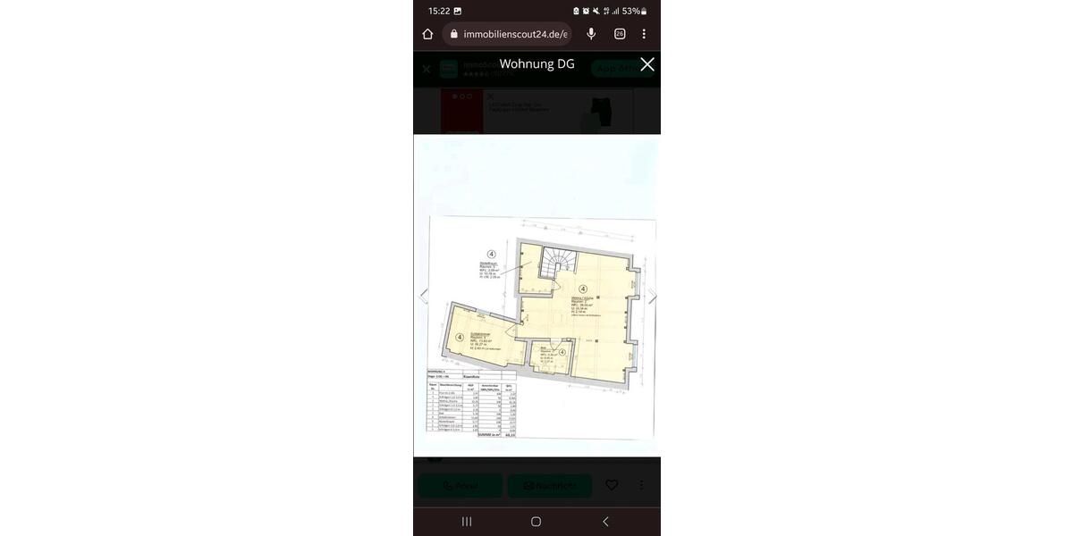 Dachgeschoßwohnung Apolda - 2 Zimmer, 61 m&sup2;, 740&euro; | Angebot:26665310