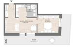 FÜ: Attraktive & helle 2-Zi-Wohnung mit großem Balkon, 2.OG, inkl. EBK, Aufzug + TG-Stellplatz