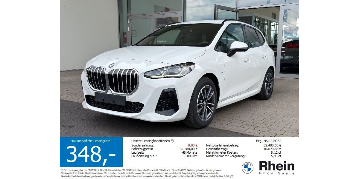 BMW 220 Active Tourer 21.777 km 32.480 &euro; Salz 97616