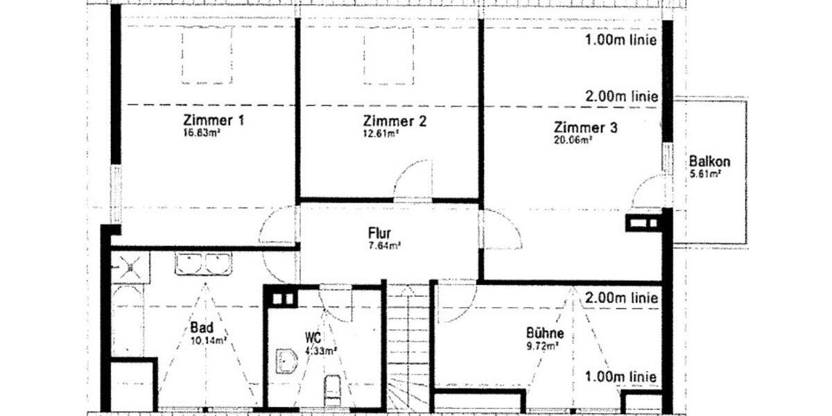 Dachgeschoßwohnung Waldenburg - 3.5 Zimmer, 84 m&sup2;, 840&euro; | Angebot:25376646