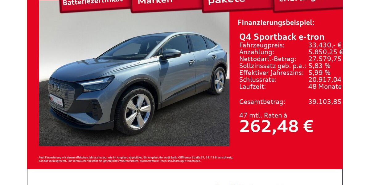 Audi Q4 e-tron 43.104 km 33.430 &euro; Hamburg 22419