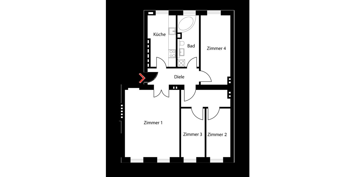 Etagenwohnung Berlin Friedrichshain - 4 Zimmer, 81 m&sup2;, 575.000&euro; | Angebot:26346959