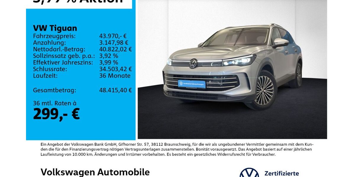 VW Tiguan 20.247 km 43.970 &euro; Leipzig 04277