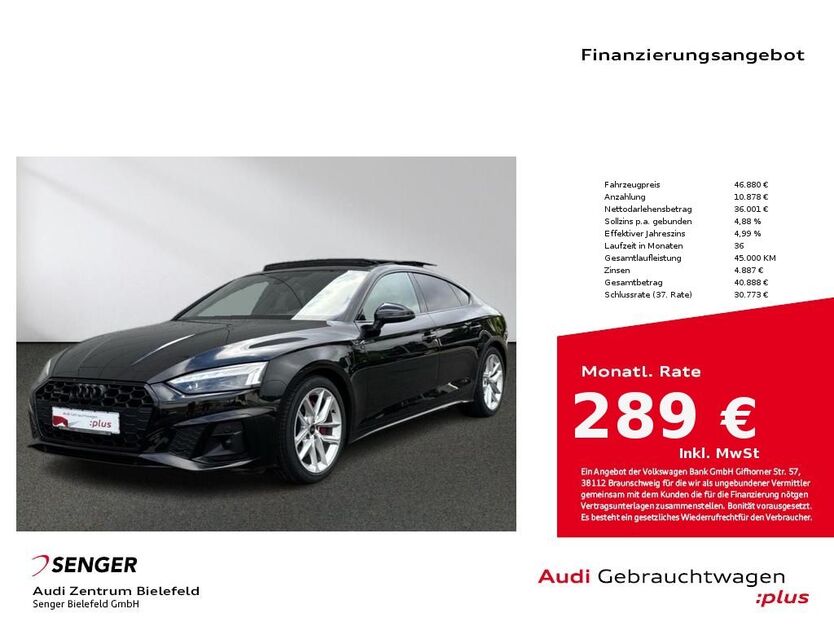 Audi A5 72.475 km 46.880 € Bielefeld 33609