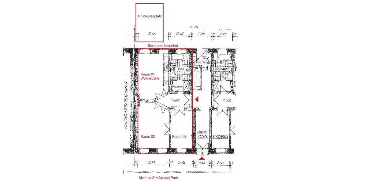 Erdgeschoßwohnung Finsterwalde - 3 Zimmer, 65 m&sup2;, 450&euro; | Angebot:27634299