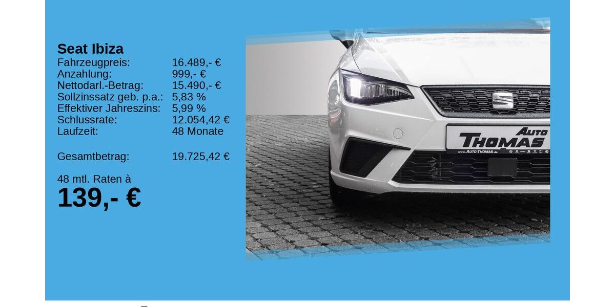 Seat Ibiza 38.210 km 16.490 &euro; Bonn 53227