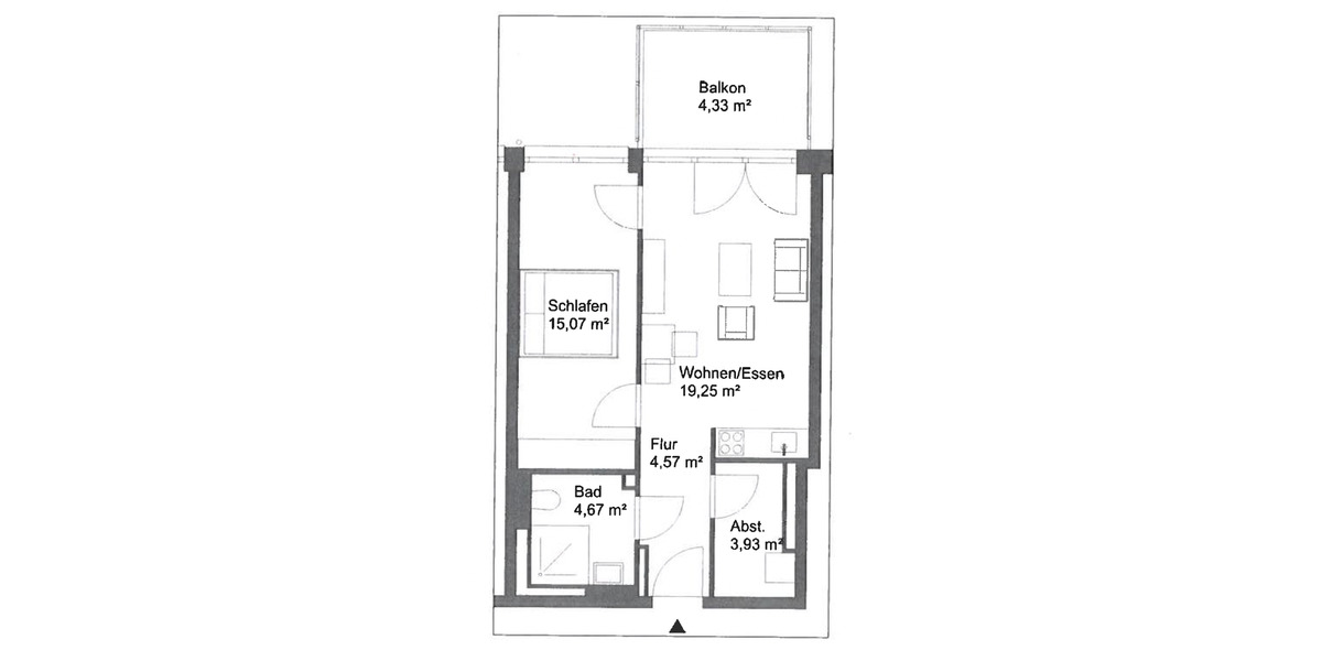 Etagenwohnung Bamberg Bamberg-Ost - 2 Zimmer, 52 m&sup2;, 770&euro; | Angebot:26532031