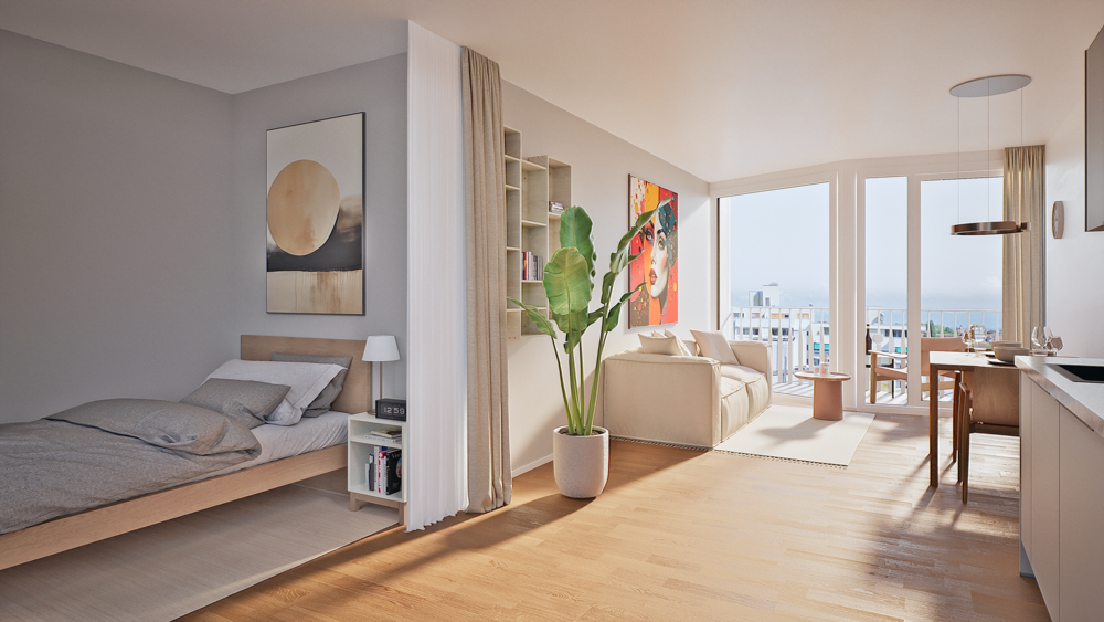 Etagenwohnung Konstanz Konstanz-Fürstenberg - 1 Zimmer, 34 m&sup2;, 256.800&euro; | Angebot:22834004