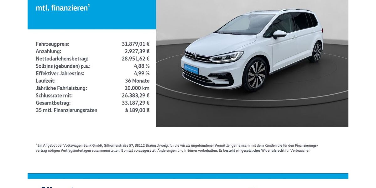 VW Touran 14.100 km 30.989 &euro; Mühlhausen/Thüringen 99974