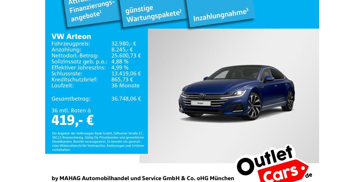 VW Arteon 64.866 km 32.980 &euro; Dachau 85221