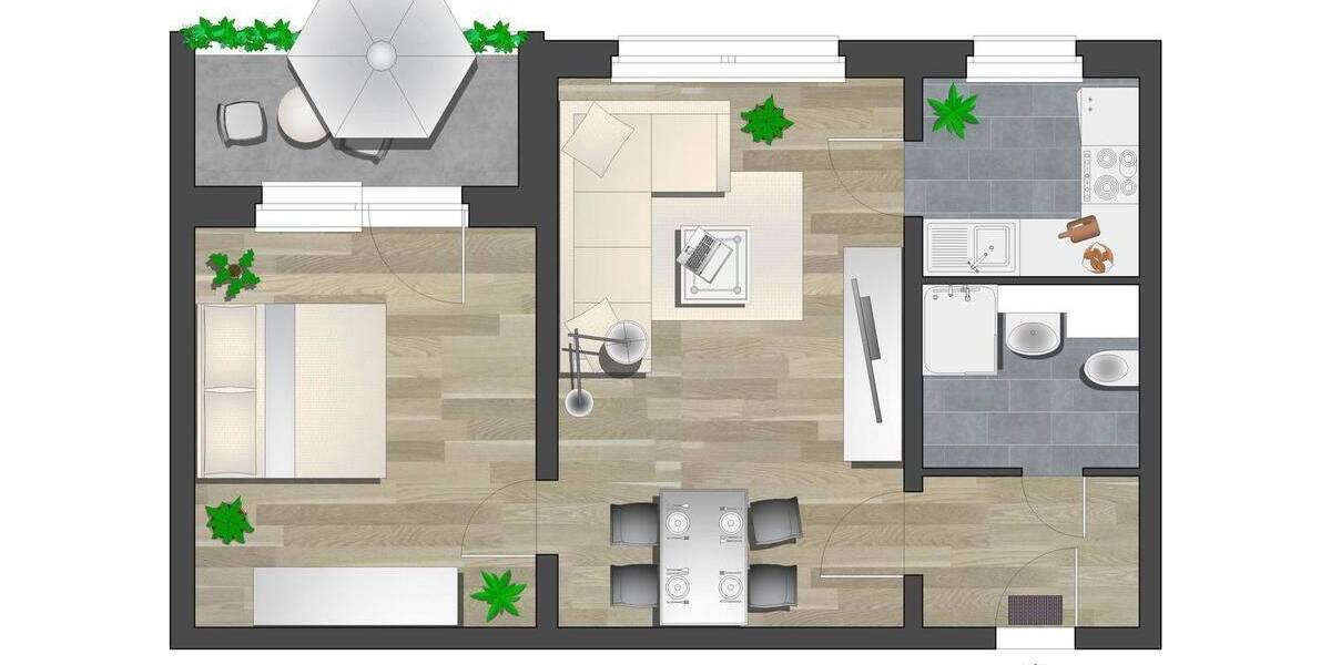 Etagenwohnung Chemnitz Bernsdorf - 2 Zimmer, 44 m&sup2;, 261&euro; | Angebot:26869024