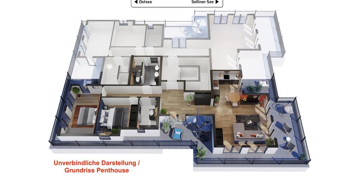 MIETEN !!!! Moderne Wohnungen, von 65 qm bis 130 qm, im beliebten Ostseebad Sellin 3 zimmer