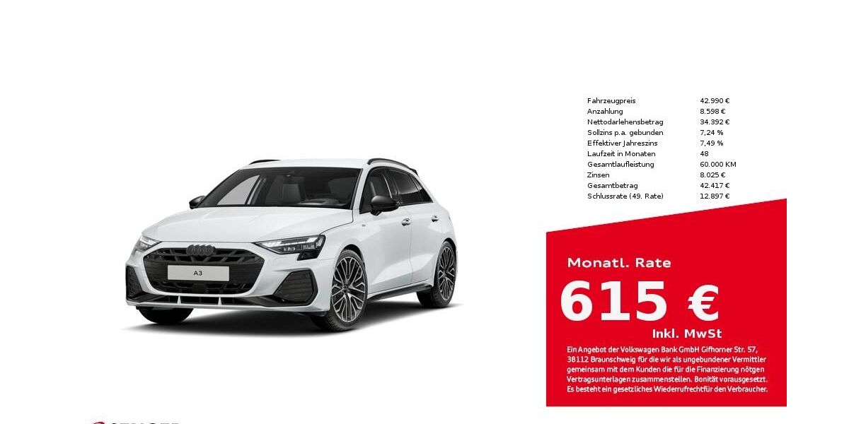 Audi A3 8.909 km 41.440 &euro; Bielefeld 33609