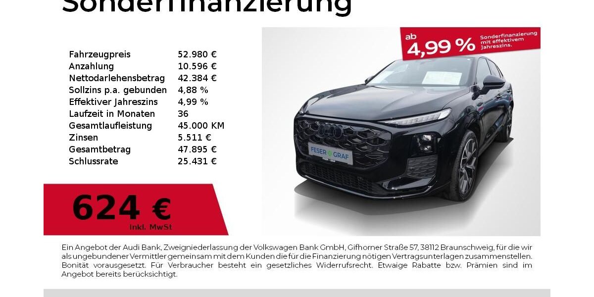 Audi Q3 4.900 km 52.980 &euro; Fürth 90763