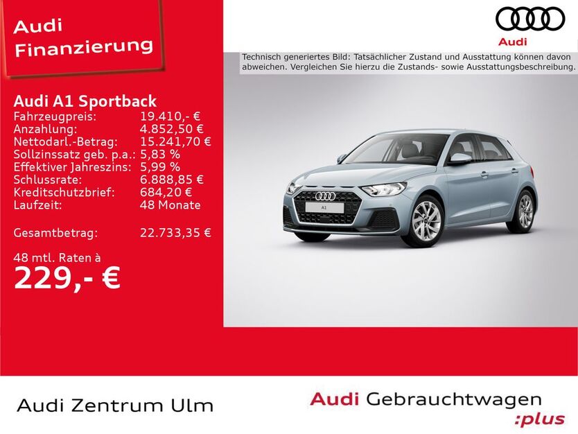 Audi A1 19.205 km 19.410 € Ulm 89073
