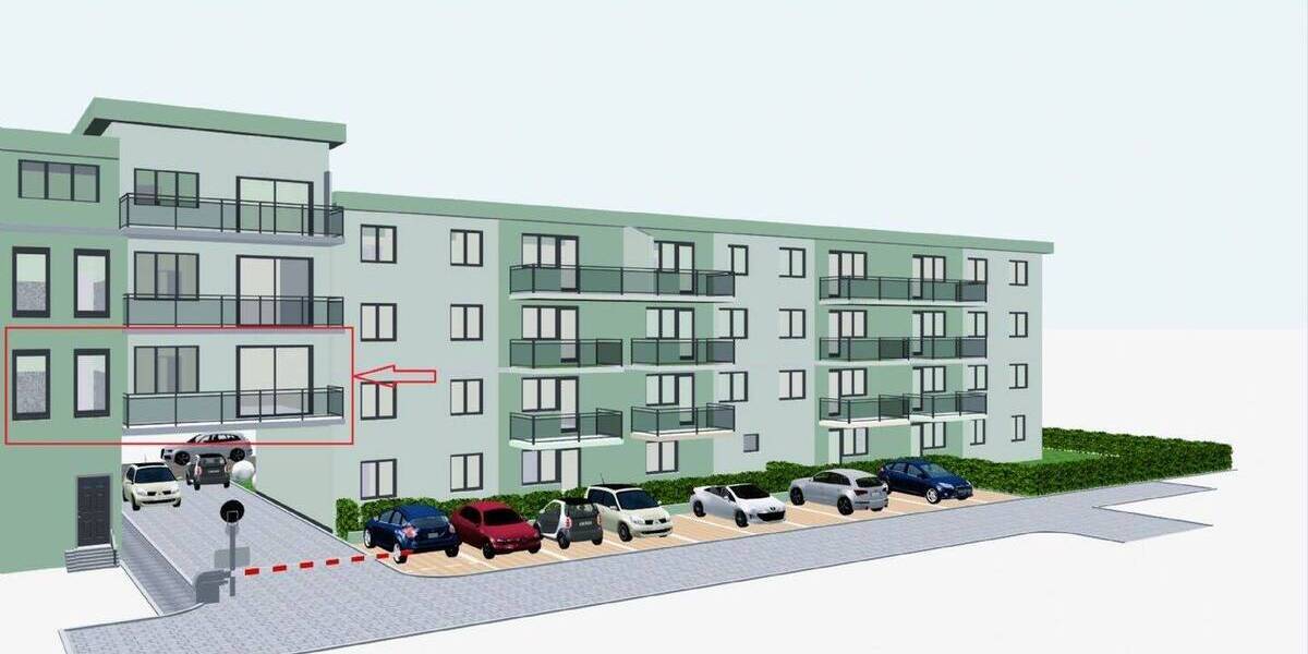 Exklusive Eigentumswohnung inkl. sehr hochwertiger Einbauküche und großem Balkon, optional Stellplatz 3 zimmer