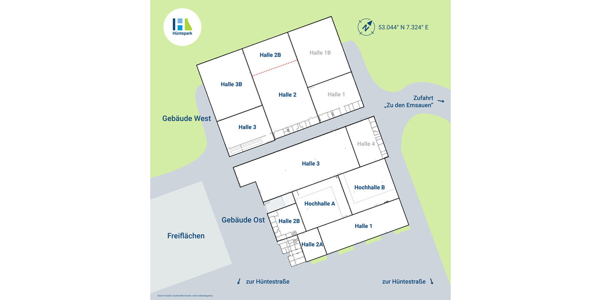 Hüntepark Hochhalle A Ost: ca. 2.067 m² 13,10 m UKB LagerIndustrieGewerbe - Gewerbeobjekt Papenburg Aschendorf, Stadt Papenburg | Angebot:24477911