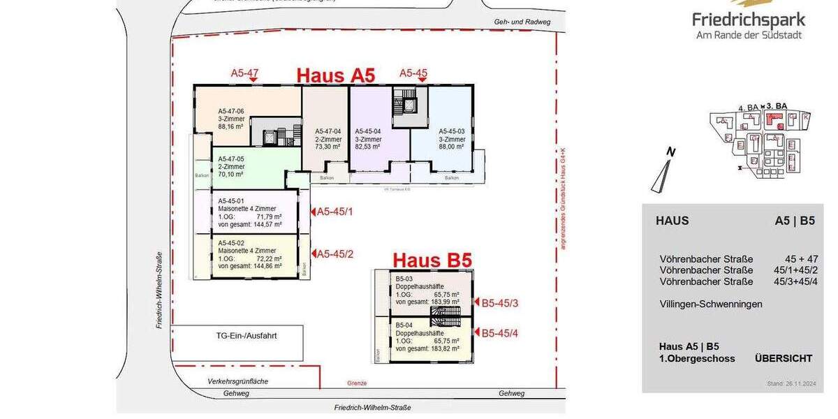 Etagenwohnung Villingen-Schwenningen Villingen - 2 Zimmer, 73 m&sup2;, 388.750&euro; | Angebot:25701434