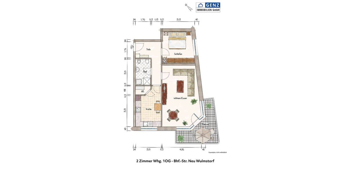 Etagenwohnung Neu Wulmstorf - 2 Zimmer, 71 m&sup2;, 254.000&euro; | Angebot:26686548