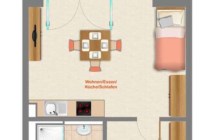 Wohnung Offenburg / Bohlsbach Bohlsbach - 1 Zimmer, 35 m&sup2;, 120.000&euro; | Angebot:25472391