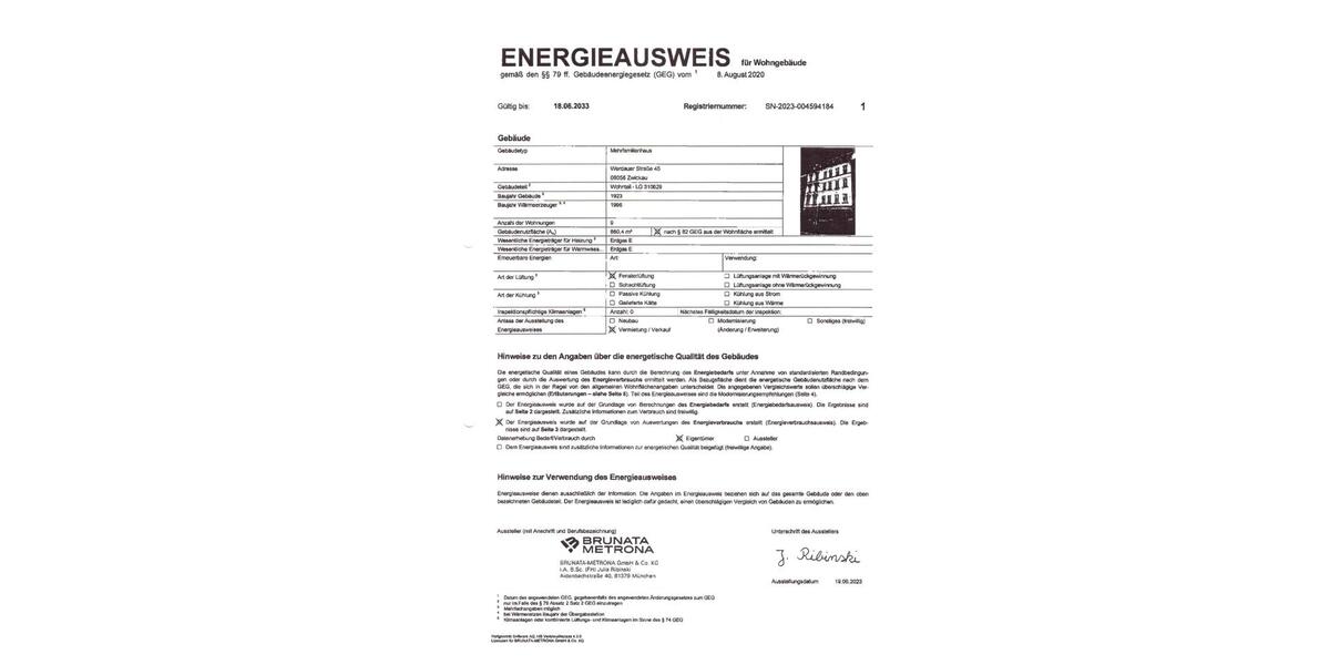 Etagenwohnung Zwickau - 2 Zimmer, 66 m&sup2;, 43.500&euro; | Angebot:26329843