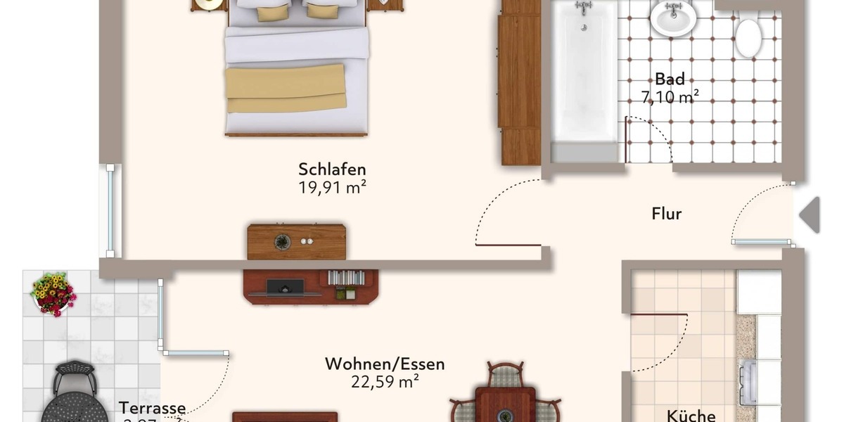 Etagenwohnung Niederau - 2 Zimmer, 64 m&sup2;, 114.000&euro; | Angebot:20965714