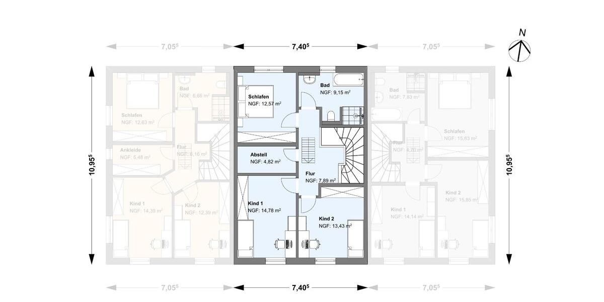 Reihenhaus Rosdorf - 5 Zimmer, 127 m&sup2;, 523.000&euro; | Angebot:23992039
