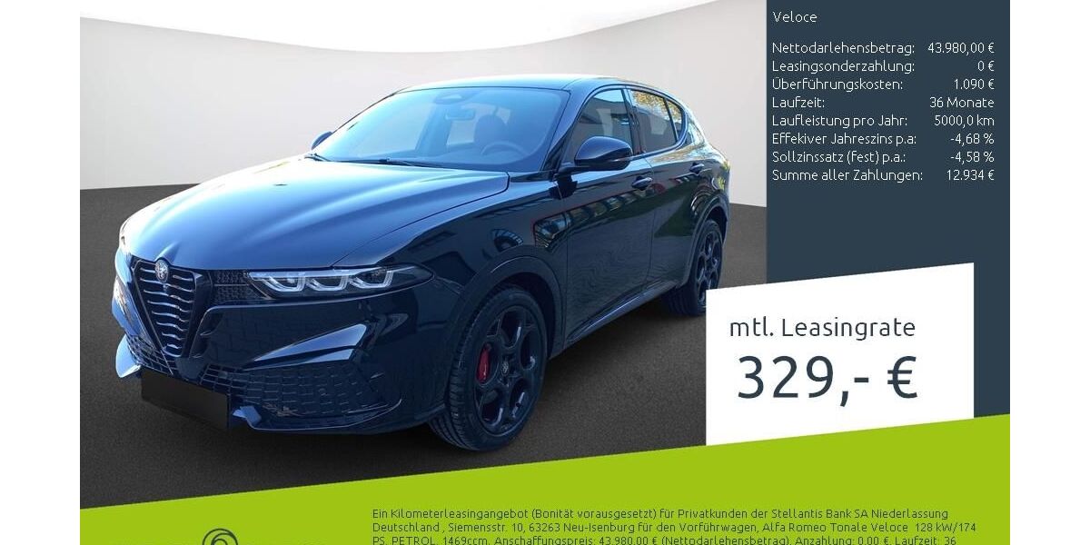 Alfa Romeo Tonale 4.500 km 43.150 &euro; Münster - Amelsbüren 48163