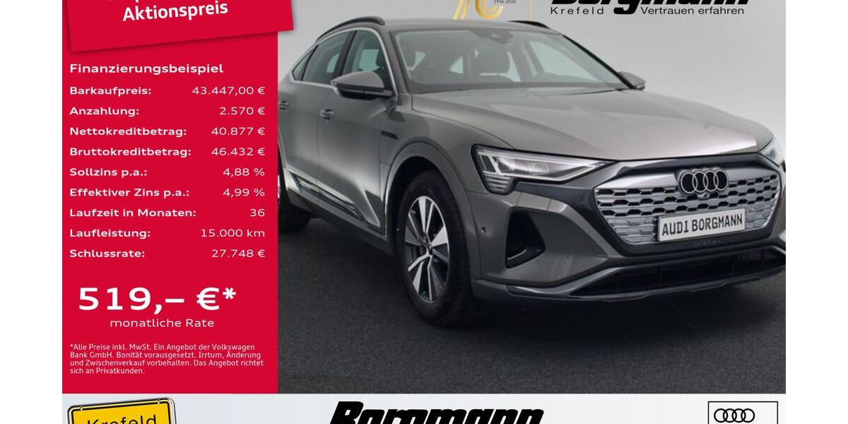 Audi Q8 e-tron 35.500 km 40.777 &euro; Krefeld 47803