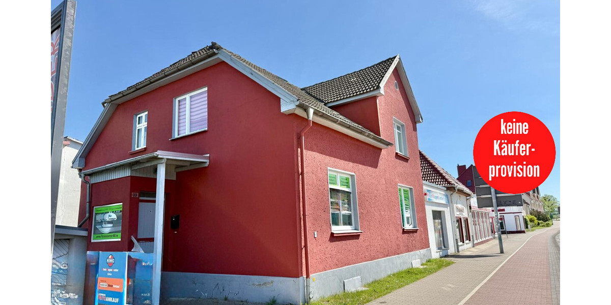 HORN IMMOBILIEN++ Neubrandenburg, Wohn- und Geschäftshaus in guter Lage, mit Keller und Stellplatz 3 zimmer