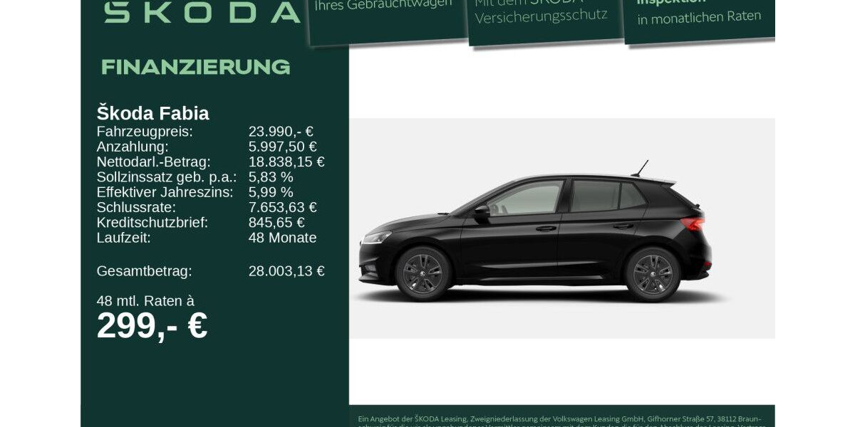 Skoda Fabia 3.500 km 23.990 &euro; Neu-Ulm 89231
