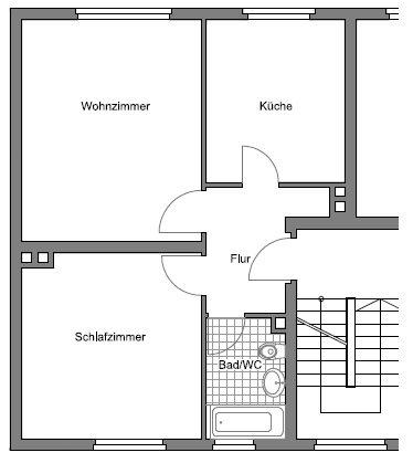Etagenwohnung Hessisch Lichtenau - 2 Zimmer, 49 m&sup2;, 350&euro; | Angebot:26315985