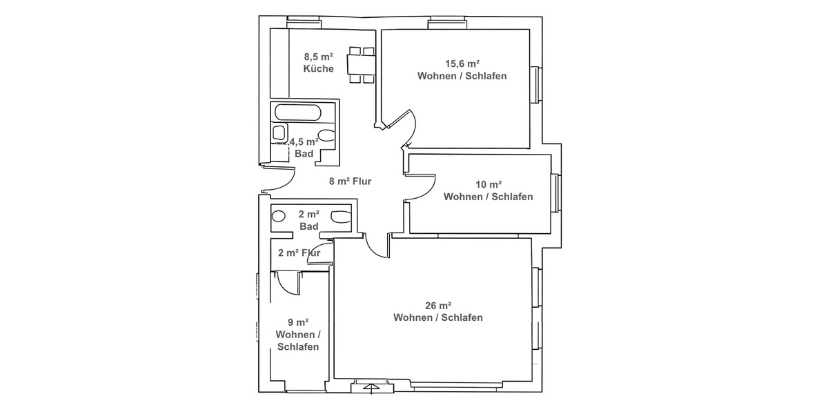 Zimmer Dresden Löbtau-Nord - 4 Zimmer, 85 m&sup2;, 750&euro; | Angebot:25660892