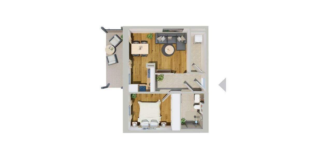 Etagenwohnung Abensberg - 2 Zimmer, 56 m&sup2;, 810&euro; | Angebot:26345638