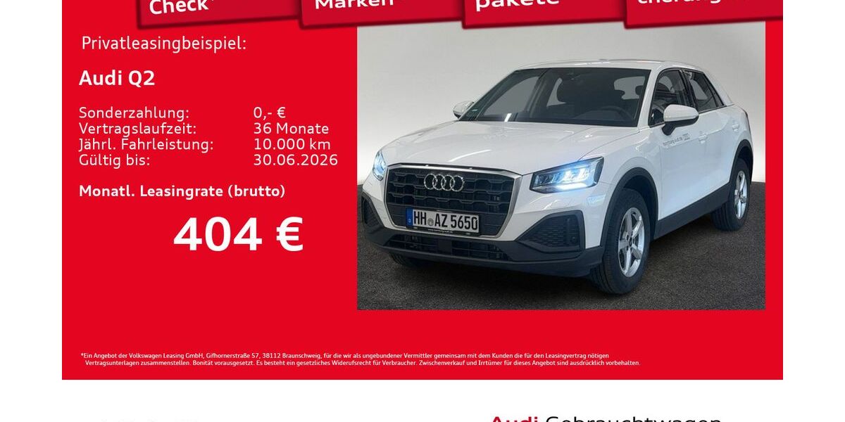 Audi Q2 1.890 km 29.980 &euro; Hamburg 20537