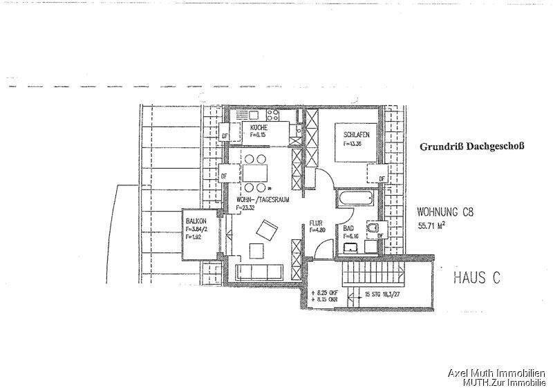 Etagenwohnung Eppingen - 2 Zimmer, 55 m&sup2;, 160.000&euro; | Angebot:25660547