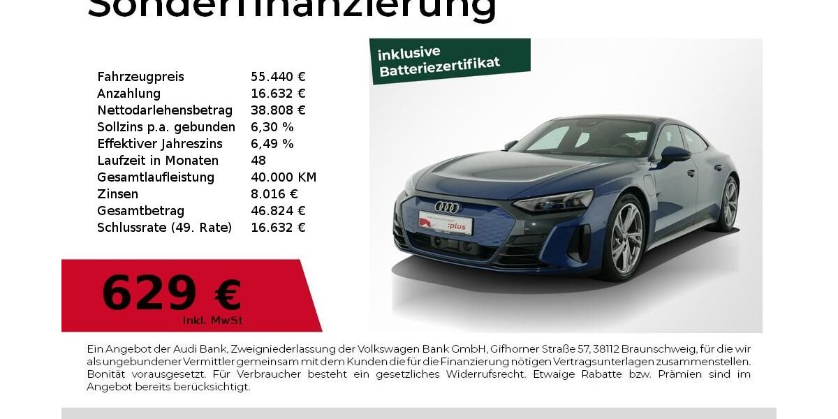 Audi e-tron GT 48.990 km 51.880 &euro; Nürnberg 90411