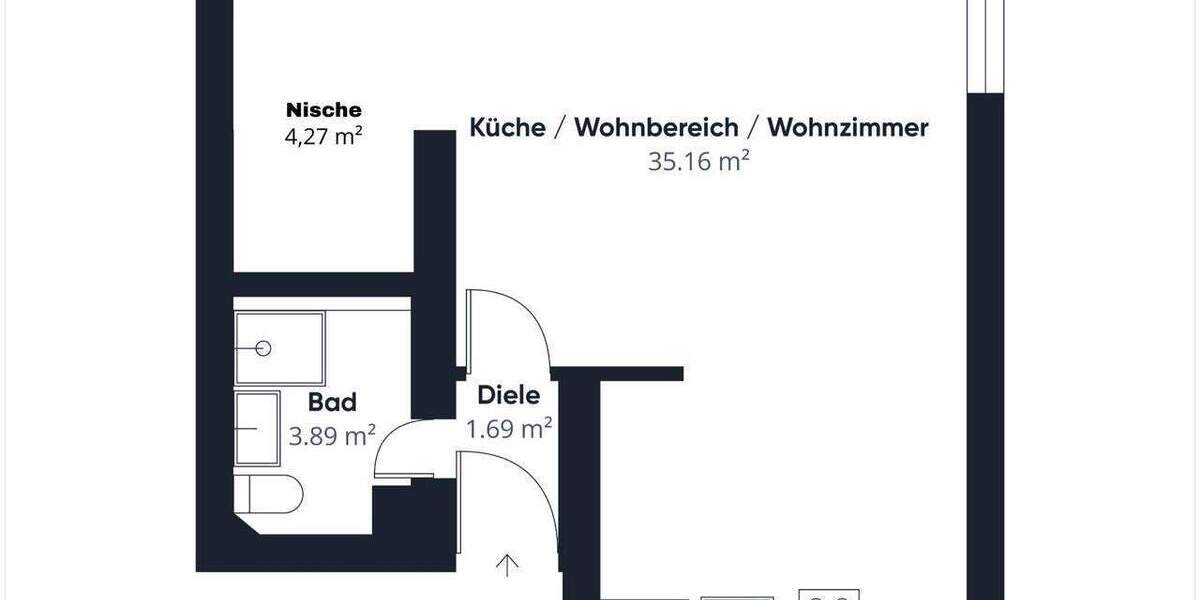 Etagenwohnung Hannover List - 1 Zimmer, 45 m&sup2;, 189.000&euro; | Angebot:23956937