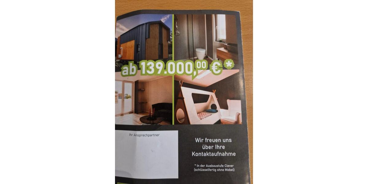 Tiny Haus Effizienzhaus 40 mit Luft Wärmepumpe NEU 3 zimmer