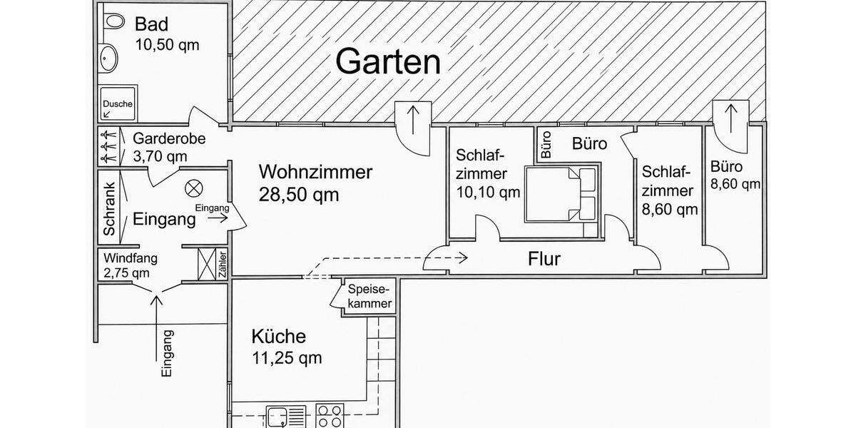 Erdgeschoßwohnung Syke - 4 Zimmer, 97 m&sup2;, 195.000&euro; | Angebot:26795655