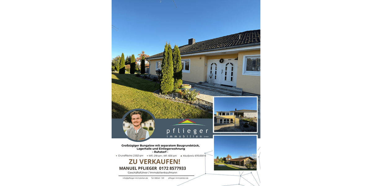 Einfamilienhaus Ruhstorf an der Rott - 7 Zimmer, 218 m&sup2;, 670.000&euro; | Angebot:27085634