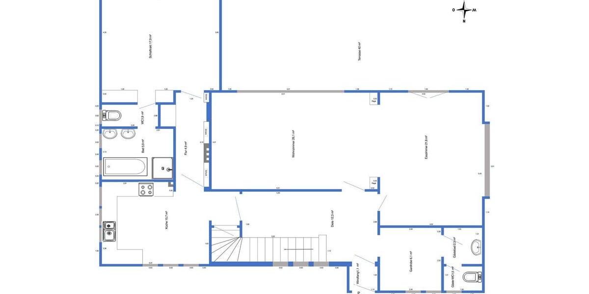 Einfamilienhaus Heide - 7 Zimmer, 199 m&sup2;, 2.200&euro; | Angebot:26340952