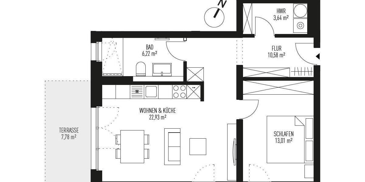 Terrassenwohnung Königs Wusterhausen Zeesen - 2 Zimmer, 64 m&sup2;, 309.893&euro; | Angebot:25698889