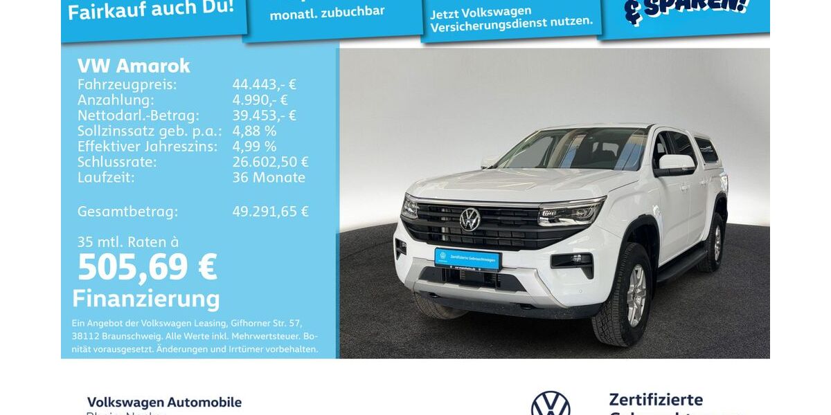 VW Amarok 9.677 km 43.999 &euro; Mannheim 68309