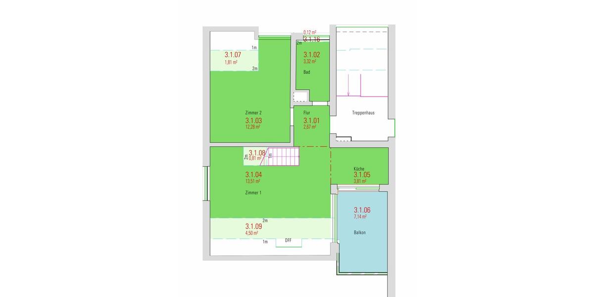 Maisonettenwohnung Stuttgart Zuffenhausen - 2.5 Zimmer, 60 m&sup2;, 314.500&euro; | Angebot:25087873