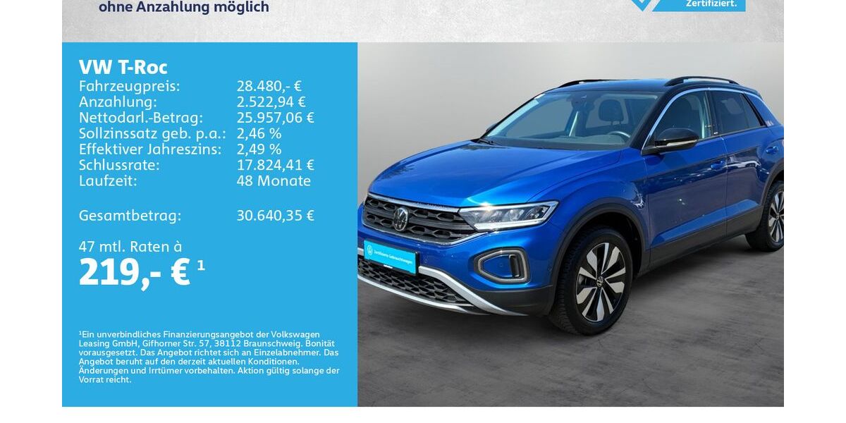 VW T-Roc 10.000 km 28.280 &euro; Kitzingen 97318