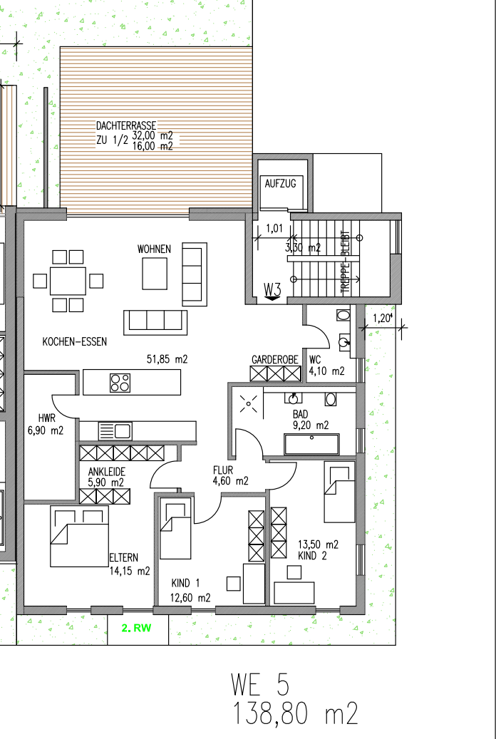 Helle neue Penthousewohung mit großer Dachterrasse in Schweich-Stadtmitte 4 zimmer