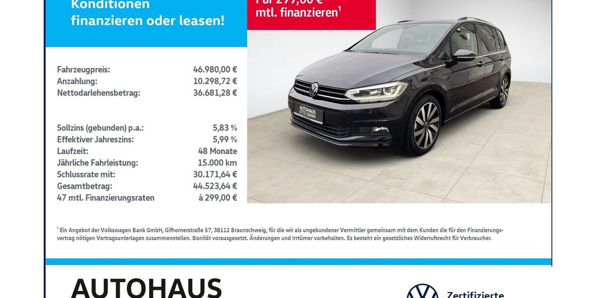 VW Touran 6.500 km 44.980 &euro; Bitterfeld-Wolfen 06749