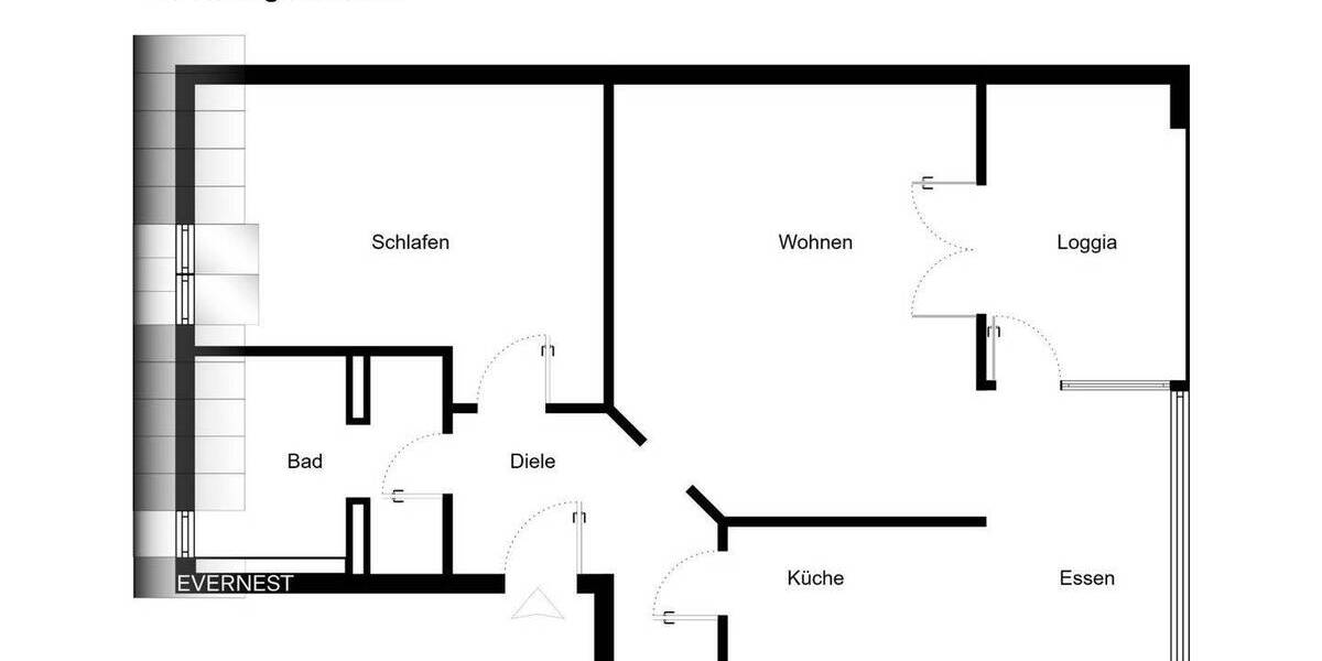 Etagenwohnung Düsseldorf Gerresheim - 2 Zimmer, 71 m&sup2;, 280.000&euro; | Angebot:26840911