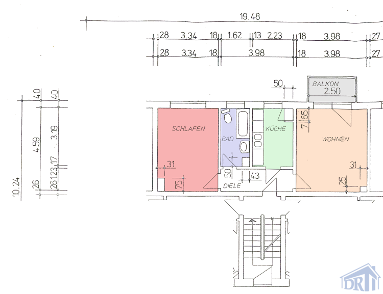 Etagenwohnung Schönau-Berzdorf Berzdorf - 2 Zimmer, 52 m&sup2;, 31.200&euro; | Angebot:26205339